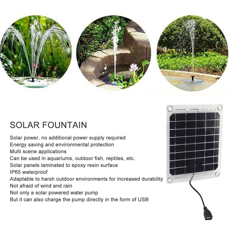 Solar Water Pump 5V 10W Monocrystalline Silicon IP65 Waterproof Solar