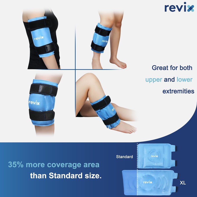 REVIX 19" Extra Large Knee Ice Pack Wrap Around Entire