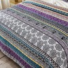 WONGS BEDDING Boho Quilt Set Full Size, Purple Bohemian 3