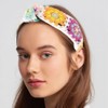 Jaczora Floral Crochet Headbands, Ethnic Granny Square Pattern, Wide Stretch