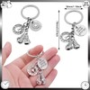 SIQYUWM 8Pcs Boxing Keychain Alloy Fitness Keyrings Boxing Glove Clock