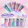 Cosmetic Set Stitch con Esmaltes y Brillos Labiales, Caja de