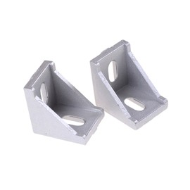 PZRT 12-Pack Aluminum Profile Corner Bracket,2020 Series L Shape Right Angle Connector,for Standard 6mm Slot Aluminum Extrusion Profile