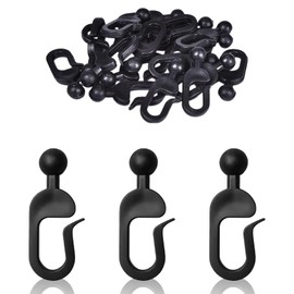 Wshxjzyay 60 Pack Gazebo Curtain Hooks,Plastic Hooks for Gazebo Curtains,ffor Tent and Outdoor Shade Home Hotel Mosquito Net Rail Mount