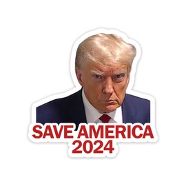 Trump Mugshot Save America Vinyl Sticker Auto Car Truck Wall Laptop | Sticker | 4" x 3.5"