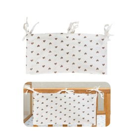 svpfuo Changing Table Organiser, Baby Bed Organiser, Bed Bag, Double Layer Baby Bed Side Organiser, Double Pocket Cotton Fabric Pram Hanging Bag, Organiser Bed Hanging