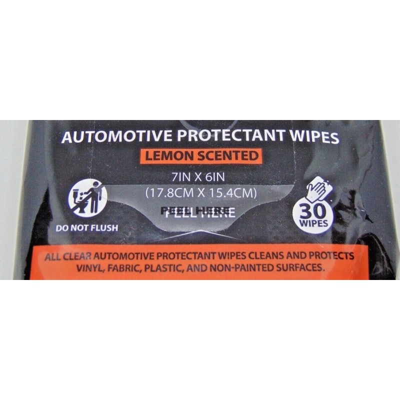 All Clear Automotive Protectant Wipes 30 Pcs (AC30) Resealable Bag