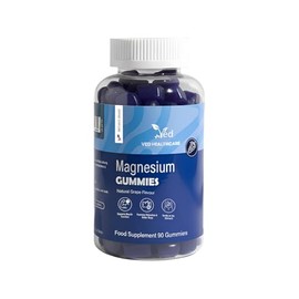 Magnesium Gummies, (90 Gummy), Magnesium Citrate, Natural Grape Flavour, Vegan, 2 per Day, 45 Days Supply, Muscle & Energy, for Adults – by Ved