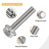 VGBUY M10-1.5 x 30mm Flanged Hex Head Bolts,304 Stainless Steel