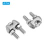 PATIKIL 3/16" / 5mm Wire Rope Cable Clip Clamp, 6Pcs