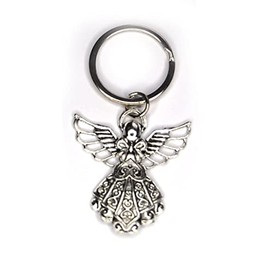 AXLorange Guardian Angel Keyring Silver, silver