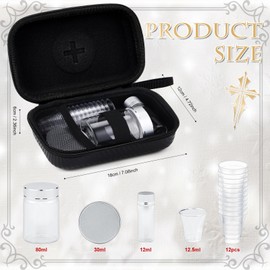 Uiifan 1 Set Portable Communion Set Gifts for Catholic Priests Travel, Home Visits, Wedding (Black)