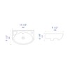 ALFI brand ABC118 Bathroom Sink, 14.13"L x 9.5"W x 6.13"H,