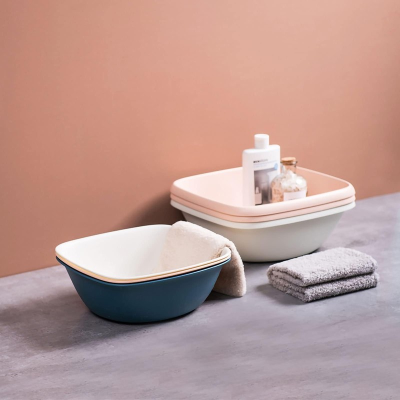 Square Washing Up Bowl, Plastic Wash Basin Small Wash Basins
