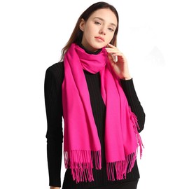 Arctic Penguin Pashmina Scarf, Cashmere Stole, Women's Shoulder Scarf, Wedding Cashmere Shawl, Men's Wrap for Winter, Men's Shawl, 200 x 70 cm - fuchsia, size: l