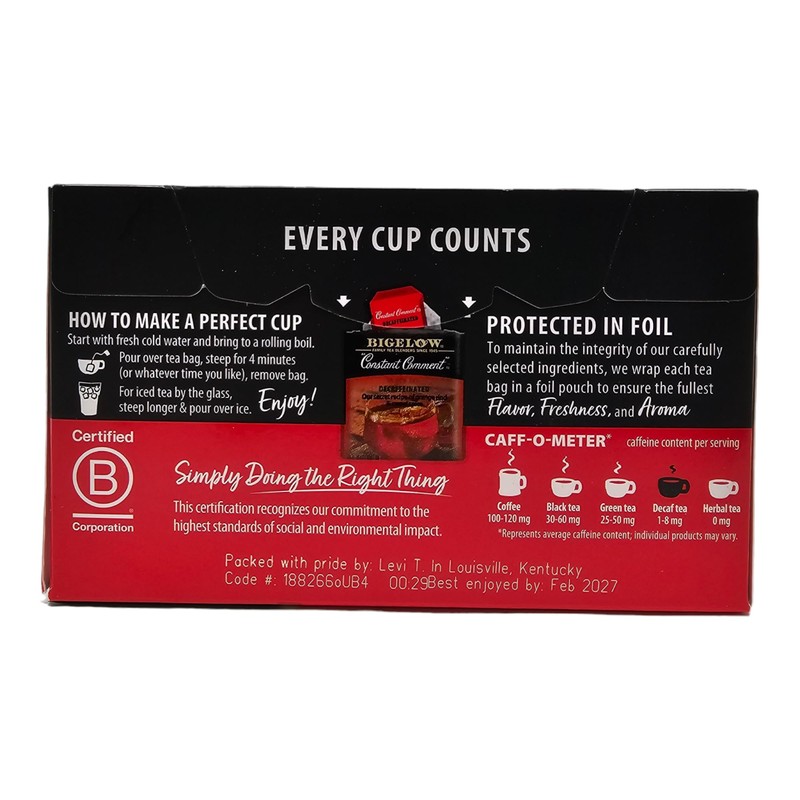 (Pack of 2) Black Tea, Constant Comment Decaffeinated, 20 Count
