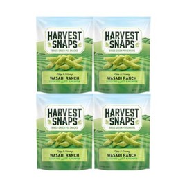 Snack Pack Harvest Snaps Veggie Chips, Wasabi Ranch Flavor, Gluten-Free, High Protein, Plant-Based, 4 Pack, Healthy On-the-Go Snacks for Lunches, Work, or Travel, Crunchy and Flavorful Chips