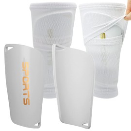 Shin Guards Soccer Youth, Shin Guards Kids with Upgraded Non-Slip Pockets Sleeves, Breathable Child Calf Cushioning Soccer Shin Guards for 3-15 Years Old Boys Girls Kids Teenagers