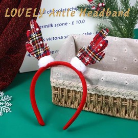 Christmas Antlers Hairband, New Year's Eve Christmas Elk Hairband for Women&Girls,Antler Headdress Hairband Holiday Party Sweet and Lovely Headband Ornaments,Girl Hair Decoration for Christmas Party