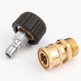 Yakamoz Pressure Washer Quick Connect Fittings, Quick Disconnect Kit, M22 Metric Male Tread Quick Connector, M22 Swivel to 1/4 Inch Quick Connect,4500PSI