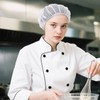 Mabor 6Pcs White Elastic Chef Hairnets for Women, Hairnets for