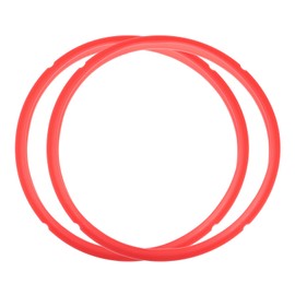 uxcell 2 Pcs Silicone Sealing Ring for Pressure Pot 8QT, Pressure Pot Inner Gasket Seal Rings Pressure Cooker Replacement Parts, Red