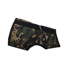 Kitty Holster Cat Harness - Cat Walking Harness, Secure & Comfortable, Ultra-Strong Hook-and-Loop, Soft Breathable Cotton, Made in USA - Sherwood Green Camo, M/L