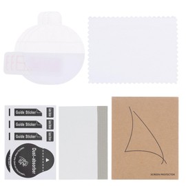 sourcing map 3pcs Watch Glass Screen Protectors 22mm HD High Definition Anti-Scratch Waterproof Ultra-Thin TPU Universal Smartwatch Screen Protective Film with Cloth Sticker Scraping Card