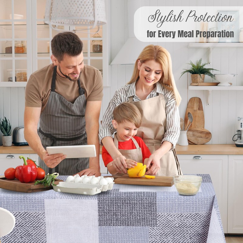 KP HOME Wipe Clean Tablecloth Rectangular 78.7"x 55.1" (200x140cm) -