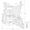 Banworks 3 Ply Strat HSS Pickguard 11-Hole Electric Guitar Pickguard