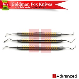 Medentra 6 Pcs Periodontal Knives Set Dental Gingival Gum Tissue Scraper Ergonomic Handle