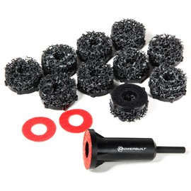 Powerbuilt Brake Rotor Resurfacing Kit, Cleaning, Polishing, Remove Rust and Grime, Drill Attachment 13 Pieces 940382