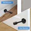 Door Stopper 6 Inch Long Door Stop Black Wall Mount