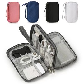 BQDDIEUR6 Two Piece Digital Accessory Storage Bag with Multiple Layers, Hard Drive case, USB Flash Drive, Headphones, dustproof Data Cable Bag