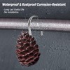 Gracelife Set of 12 Pinecone Shower Curtain Hooks Bathroom Rolling