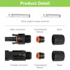 LEPITERY MC4 Solar Connectors 30 Pairs/60pcs Solar Panel Cable Connectors