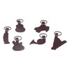 7PCS Cowhide Musical Instrument Keychains Mini Guitar Violin Horn Bass