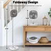 Dhenrio Portable Oscillating Pedestal Fan with Romote, 4 Speed 120°