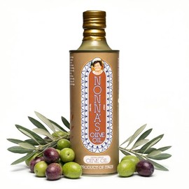 Nonna’s Olive Oil Italian Extra Virgin Olive Oil – Single Origin Biancolilla EVOO, First Cold Pressed – Sicilian Olive Oil for Drizzling, Dipping & Salads, Light-Blocking Tin Bottle 500ml (Pack of 1)
