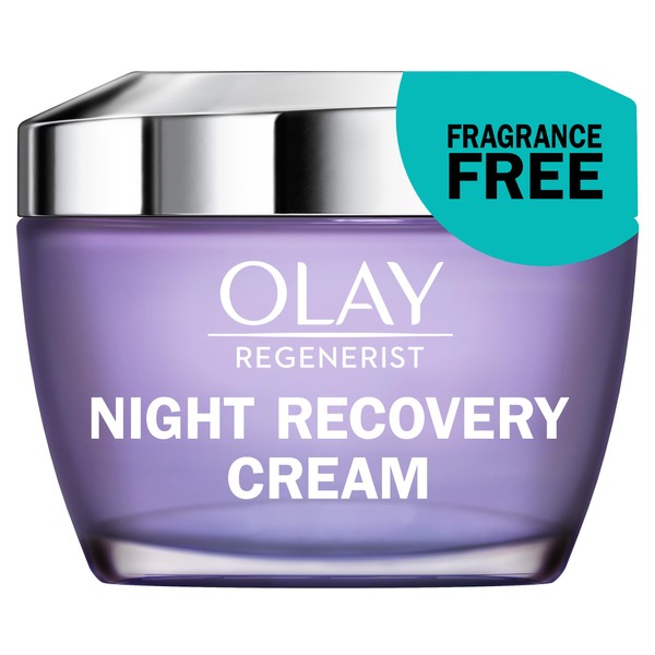 Olay Face Moisturizer, Anti-Aging Night Cream for Women - Fragrance-Free