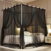 NXGIO 4 Corners Post Princess Curtain Bed Canopy Lace Up