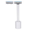 Men Electric Double Edge Razor Portable Adjustable Vibration Metal Shaver