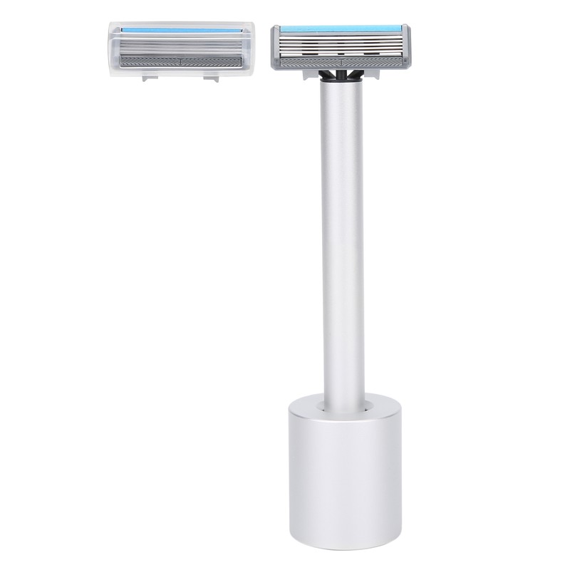Men Electric Double Edge Razor Portable Adjustable Vibration Metal Shaver