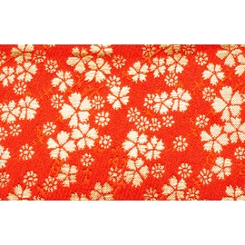 Berkut Kyoto Traditional Nishijin Weave Long Wallet, Round Zipper, Box Included, red