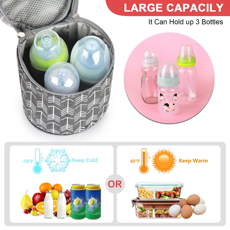 Accmor Breastmilk Cooler Bag, Insulated Baby Bottle Cooler Tote Bags