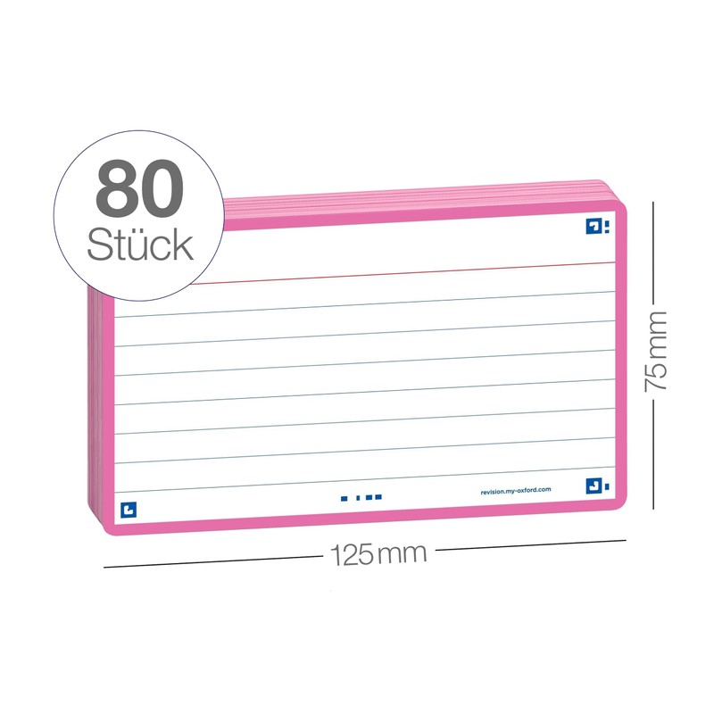 Oxford Flash 2.0 Index Cards A7, Flashcards, 75 x 125