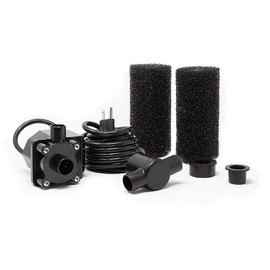 Beckett Corporation 800 GPH Submersible Pond and Waterfall Pump with Filters - Water Pump for Indoor/Outdoor Ponds, Fountains, Fish Tanks, Aquariums, and Waterfalls - 12.9' Max Fountain Height, Black