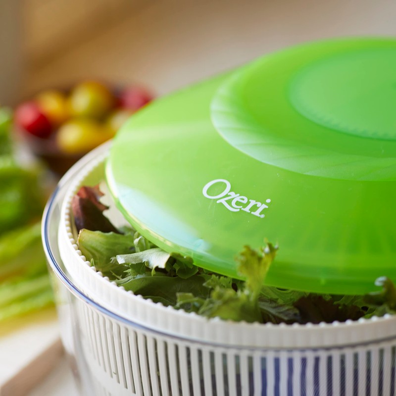 Ozeri Italian Made Fresca Salad Spinner and Serving Bowl, BPA-Free,