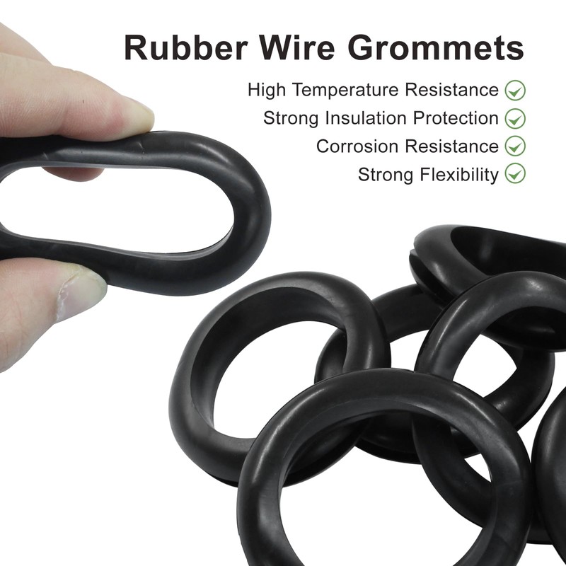 Kyuionty 6 Pcs Rubber Grommets, 1-9/16" Inside Diameter 1-3/4" Drill