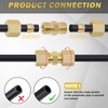 TRUSTKITS 1/4"OD x 1/4"OD Brass Compression Tube Fittings, 1/4" Compression